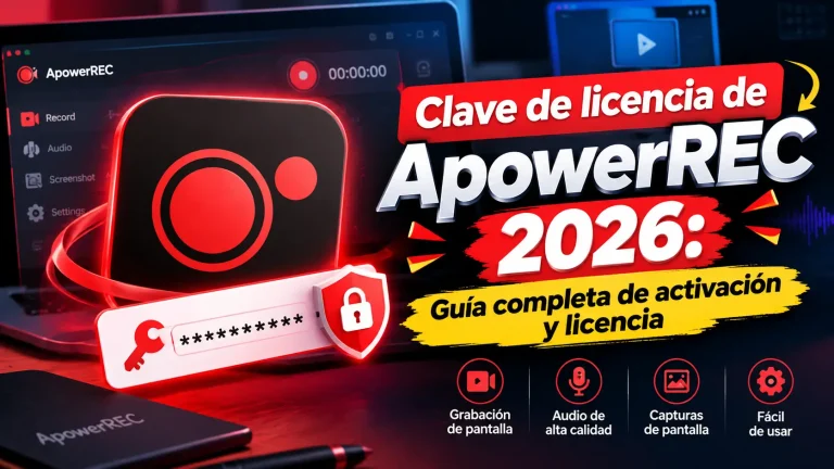 Clave de licencia de ApowerREC 2026 Guía completa de activación y licencia
