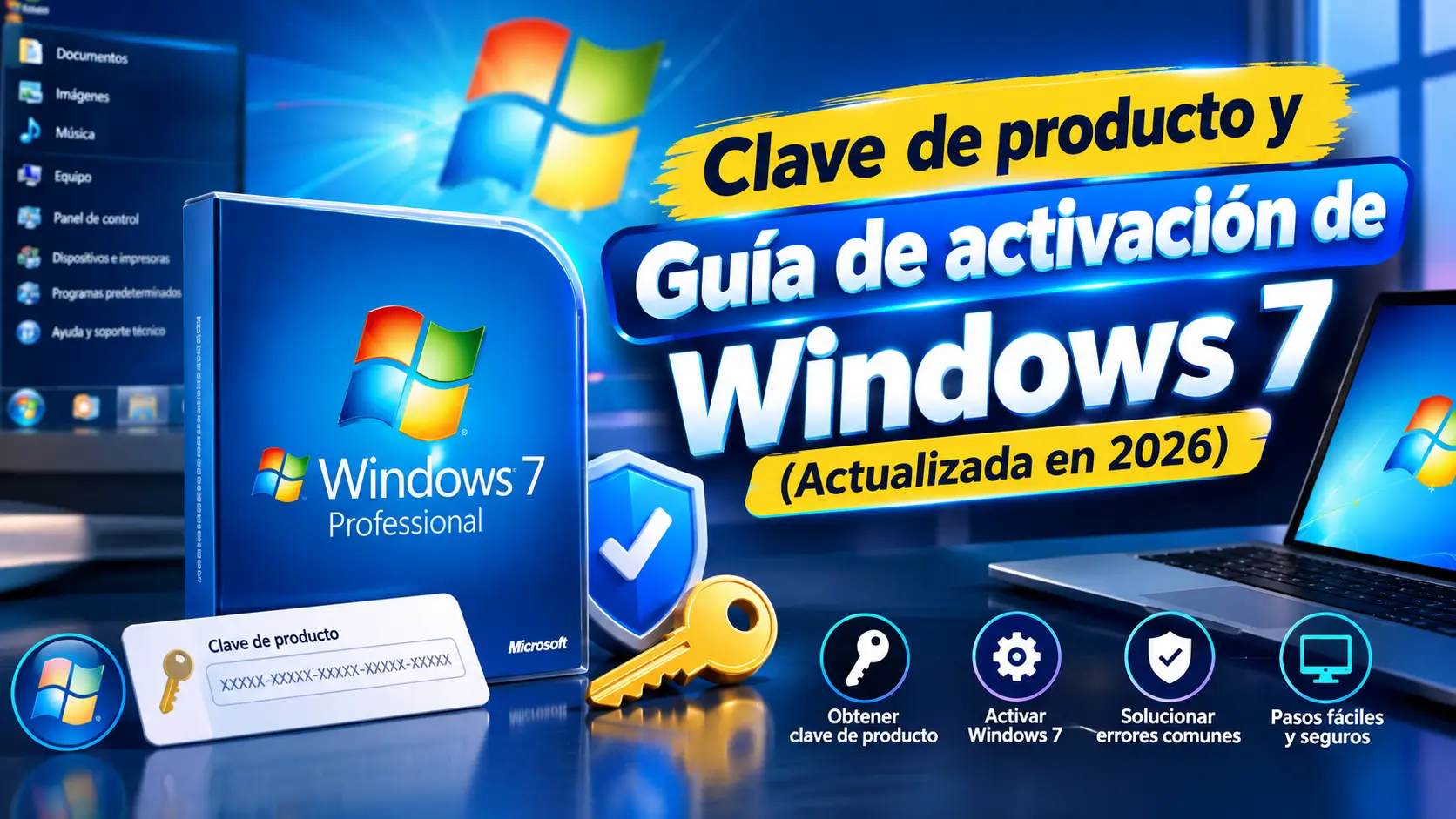 Clave de producto y activación de Windows 7