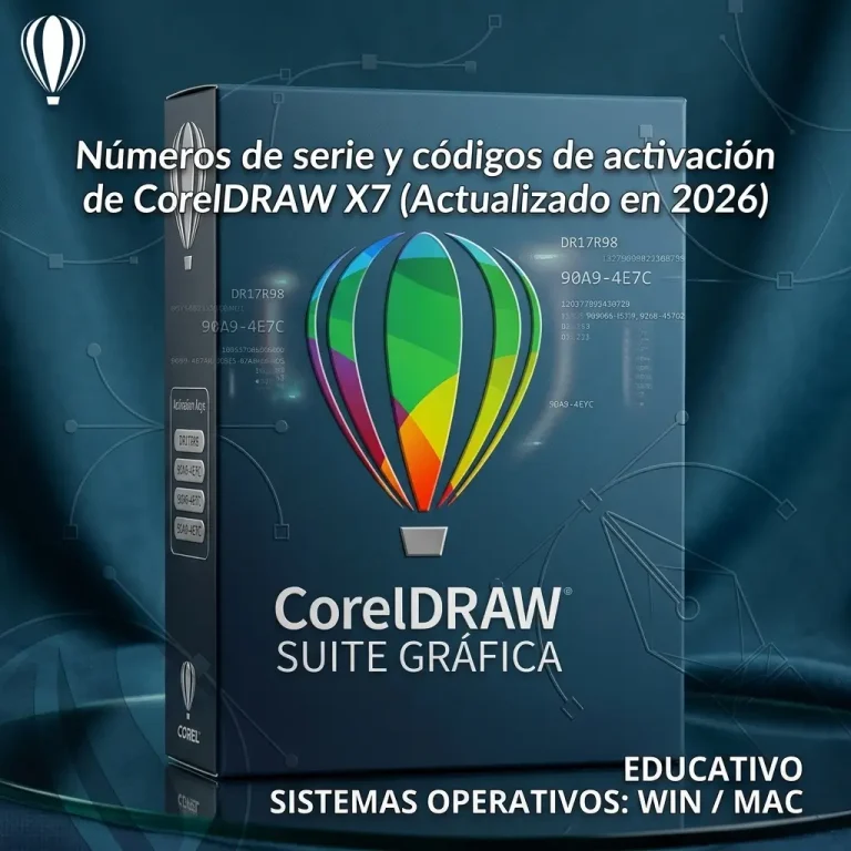 Números de serie y códigos de activación de CorelDRAW X7