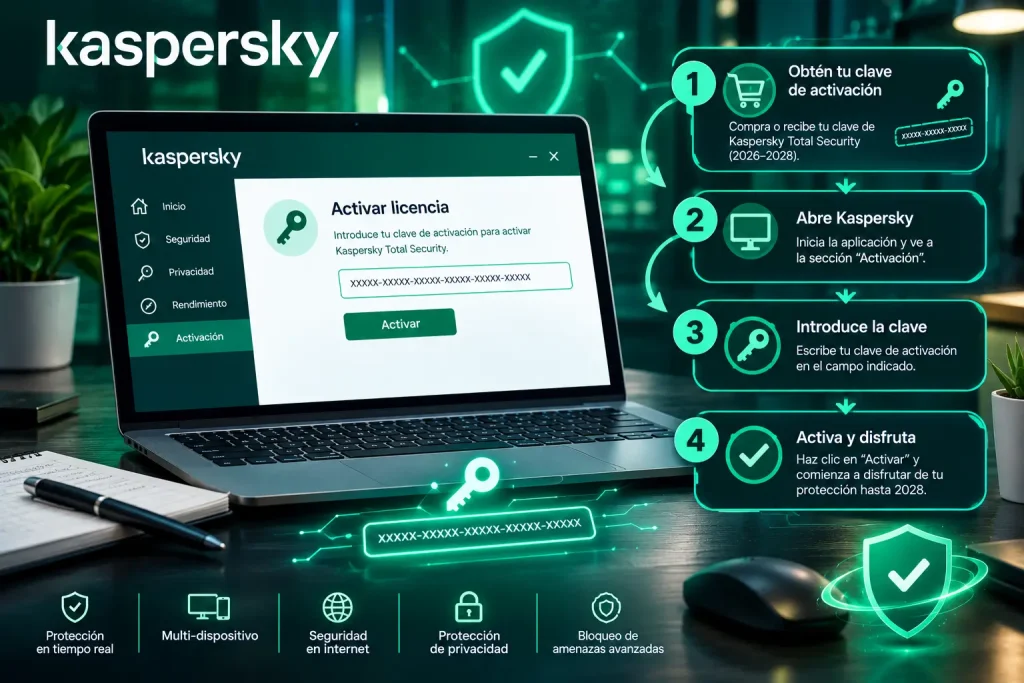 Clave de activación de Kaspersky Total Security para