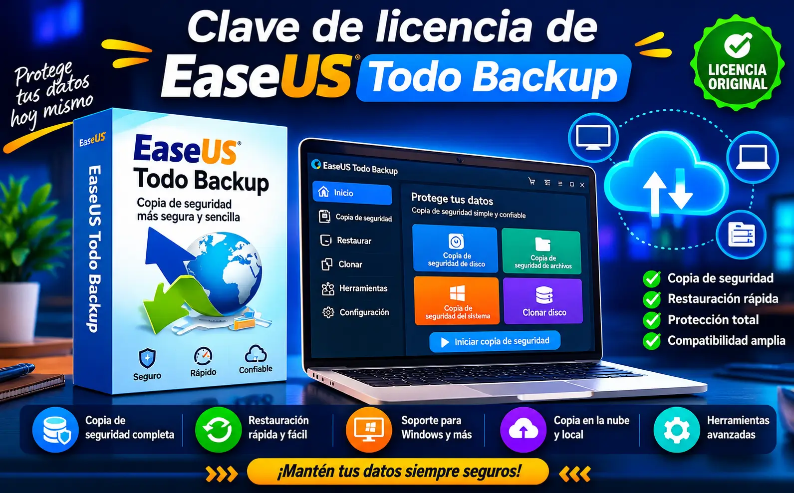 Clave de licencia de EaseUS Todo Backup